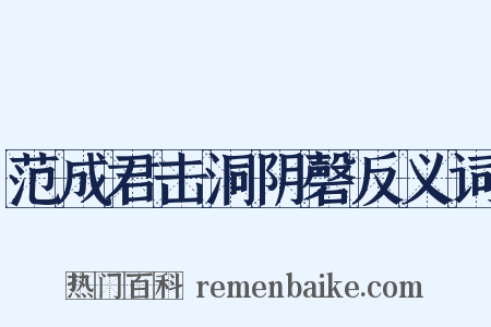 范成君击洞阴磬反义词是什么意思的图片